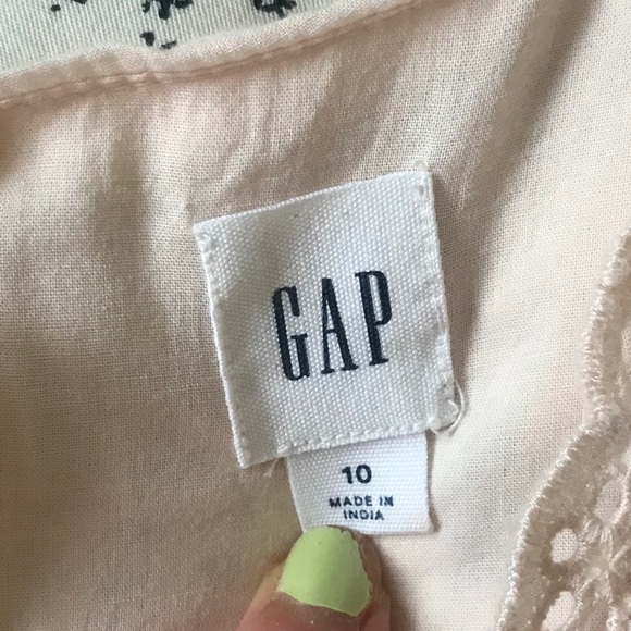 Pink Gap Embroidered Dress, SZ 10 - Picture 4 of 5